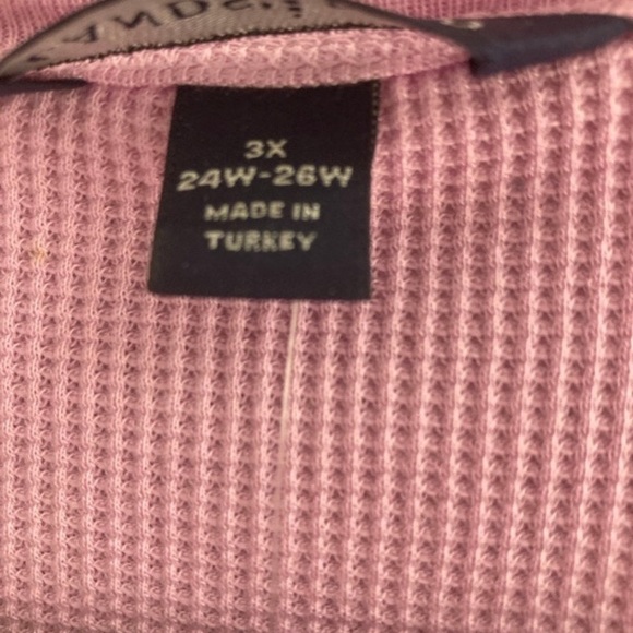 Lands and soft pink waffle knit long sleeve shirt - Picture 5 of 8